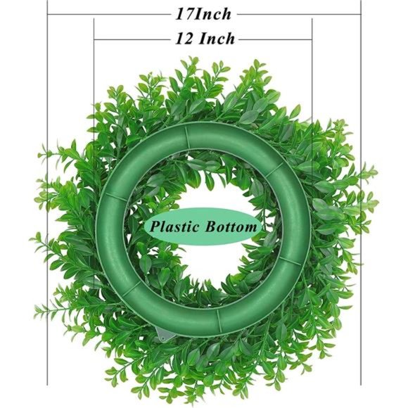 17"Front Door Wreaths Artificial Spring Summer Greenery Hanging Garland for Home - Picture 3 of 6